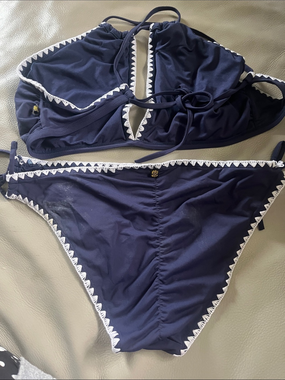 la Vie en Rose Embroidered High-Neck Bikini Set - Women Swim - Picture 10 of 11